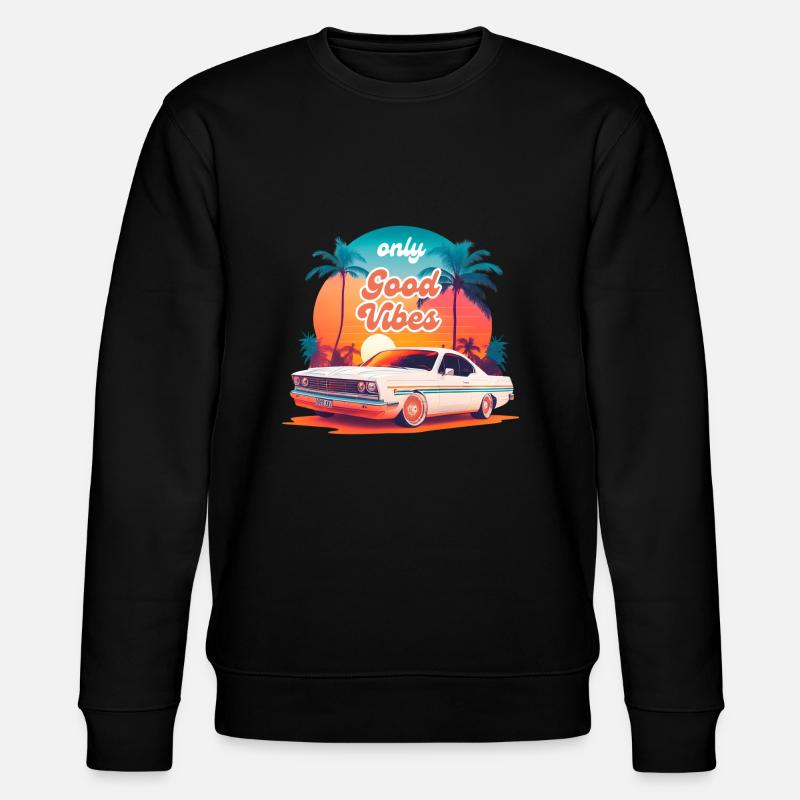 Design Sommer Retro - Stanley/Stella Unisex Bio-Sweatshirt CHANGER - Schwarz