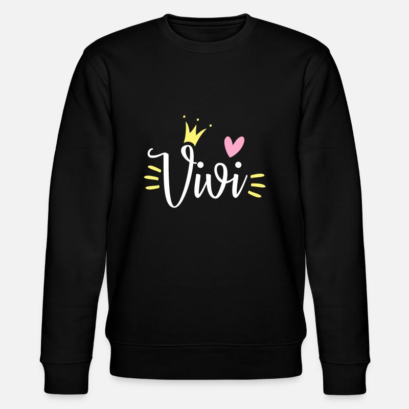 Couronne de nom Vivi - Sweat bio CHANGER Stanley/Stella Unisexe - noir