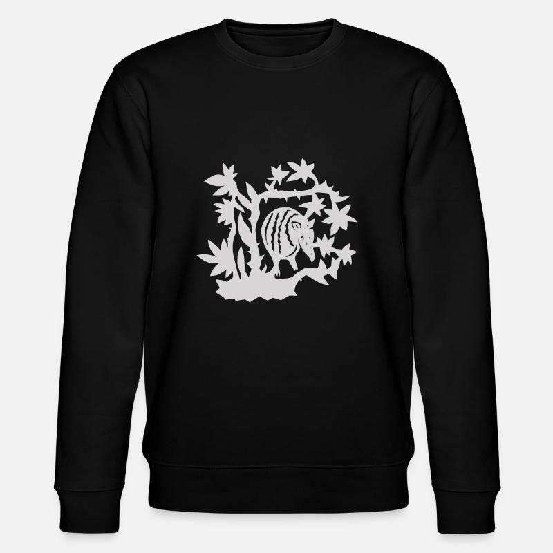 Graues Gürteltier - Stanley/Stella Unisex Bio-Sweatshirt CHANGER  - Schwarz