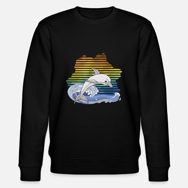 Dolphin - Stanley/Stella CHANGER Unisex Organic Sweatshirt - black