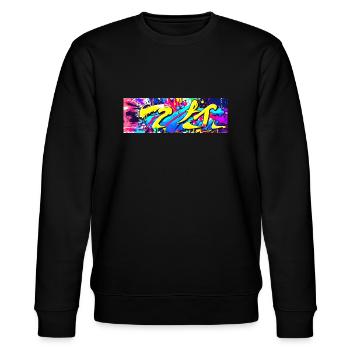 Graffiti Farbe Fleck Streetart - Stanley/Stella Unisex Bio-Sweatshirt CHANGER  - Schwarz - Vorne - Nik (191cm) & Marisol (170cm)