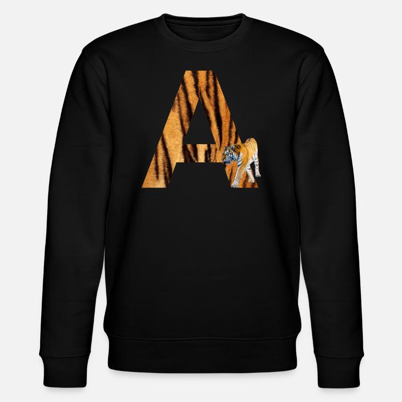 tiger a - Stanley/Stella Unisex Bio-Sweatshirt CHANGER  - Schwarz