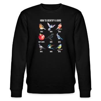 Funny Bird Nerd Design Comment identifier un oiseau - Sweat bio CHANGER Stanley/Stella Unisexe - noir - Devant - Nik (191cm) & Marisol (170cm)