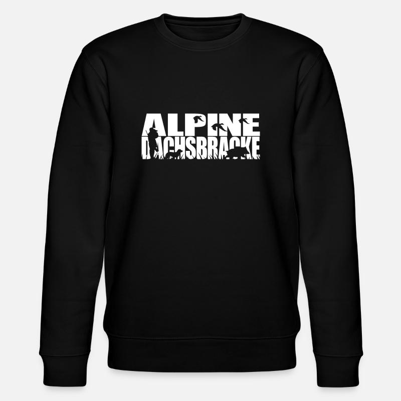 ALPINE DACHSBRACKE Jagdhunde Jagdhund Wilsigns - Stanley/Stella Unisex Bio-Sweatshirt CHANGER  - Schwarz