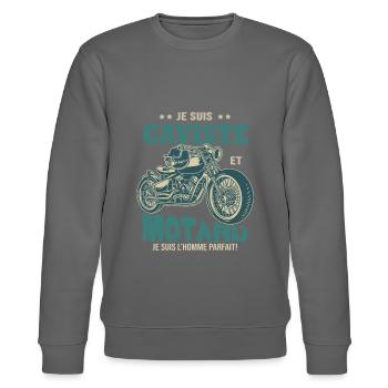 motard parfait caviste parfait vin - Sweat bio CHANGER Stanley/Stella Unisexe - bordeaux - Devant - Nik (191cm) & Marisol (170cm)