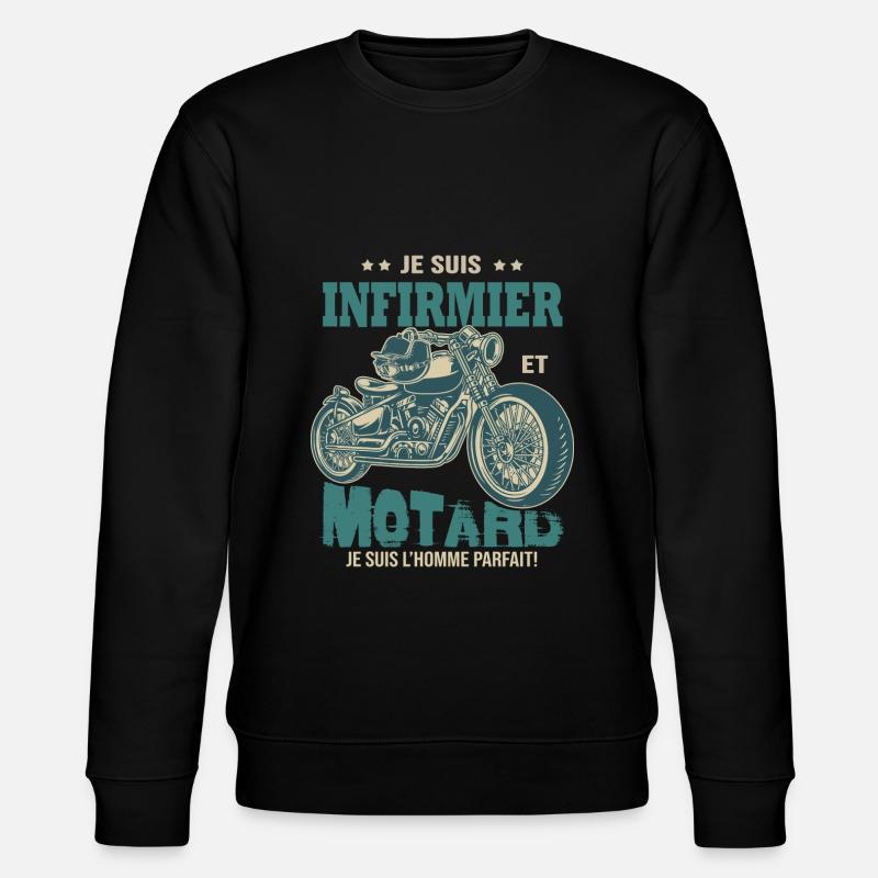 motard parfait infirmier parfait - Sweat bio CHANGER Stanley/Stella Unisexe - noir