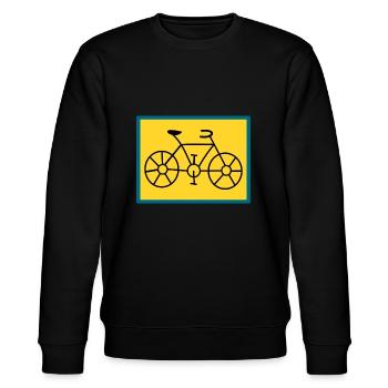 FAHRRAD. FAHRRAD - Stanley/Stella Unisex Bio-Sweatshirt CHANGER  - Schwarz - Vorne - Nik (191cm) & Marisol (170cm)