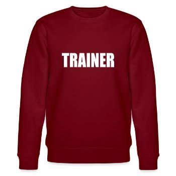 Entraîneur - Sweat bio CHANGER Stanley/Stella Unisexe - bordeaux - Devant - Nik (191cm) & Marisol (170cm)