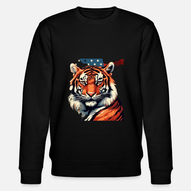 USA Tiger - Stanley/Stella Unisex Bio-Sweatshirt CHANGER  - Schwarz