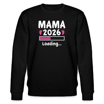 Mama 2026 Loading - Stanley/Stella Unisex Bio-Sweatshirt CHANGER  - Schwarz - Vorne - Nik (191cm) & Marisol (170cm)