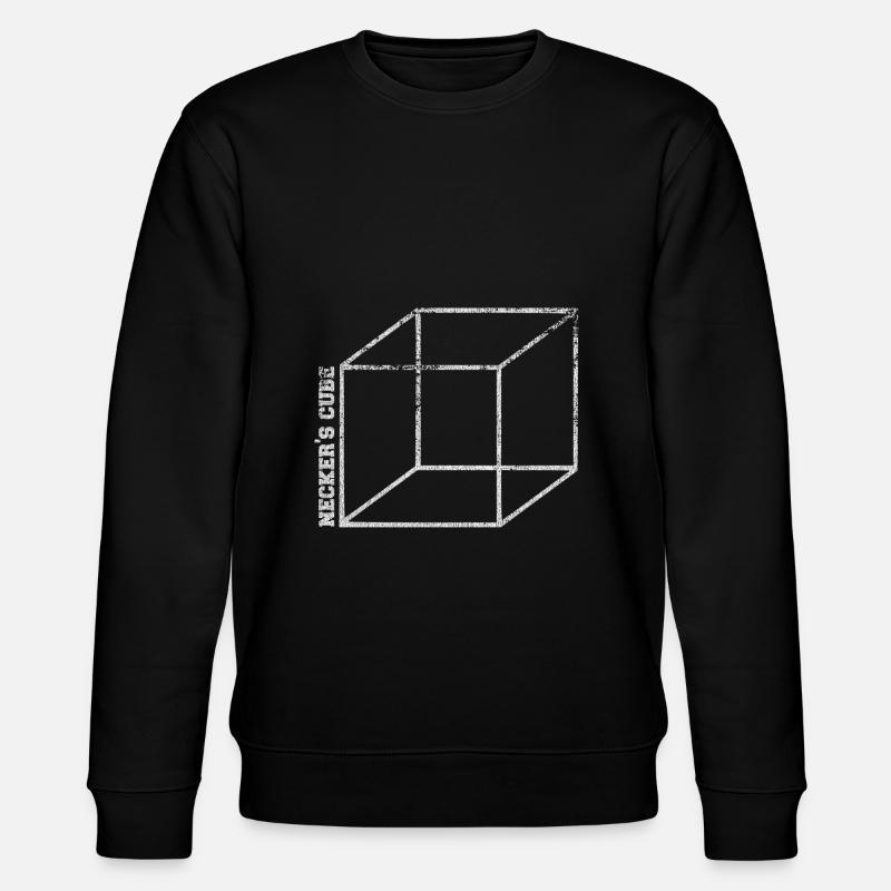 necker illusion - Stanley/Stella CHANGER Unisex Organic Sweatshirt - black