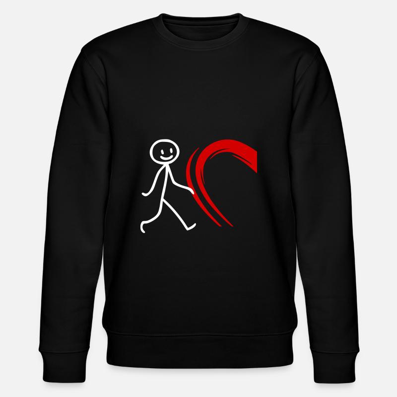 Partnerlook relationship partnership T-shirt - Stanley/Stella CHANGER Unisex Organic Sweatshirt - black