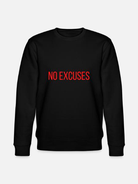NO EXCUSES - Stanley/Stella Unisex Bio-Sweatshirt CHANGER  - Schwarz