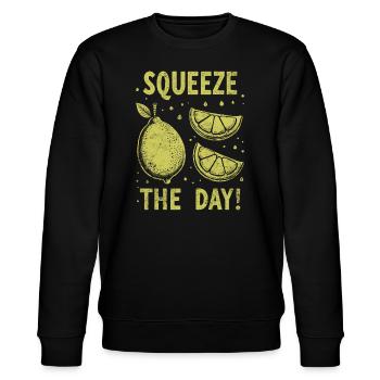 Squeeze - Stanley/Stella Unisex Bio-Sweatshirt CHANGER  - Schwarz - Vorne - Nik (191cm) & Marisol (170cm)
