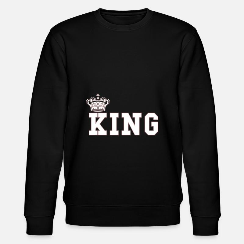 King - Queen Geschenk Geschenkidee - Stanley/Stella Unisex Bio-Sweatshirt CHANGER  - Schwarz