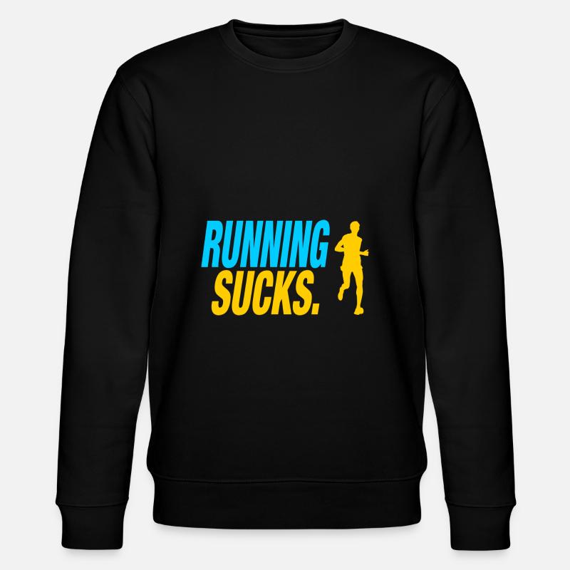 Running Sucks - Stanley/Stella Unisex Bio-Sweatshirt CHANGER  - Schwarz