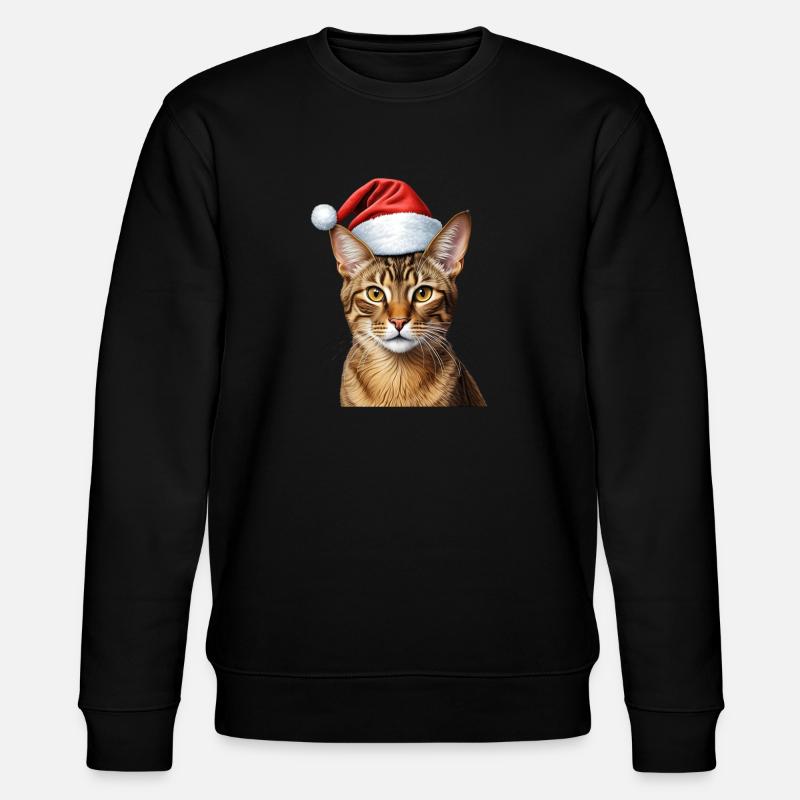 Chat abyssin de Noël - Sweat bio CHANGER Stanley/Stella Unisexe - noir