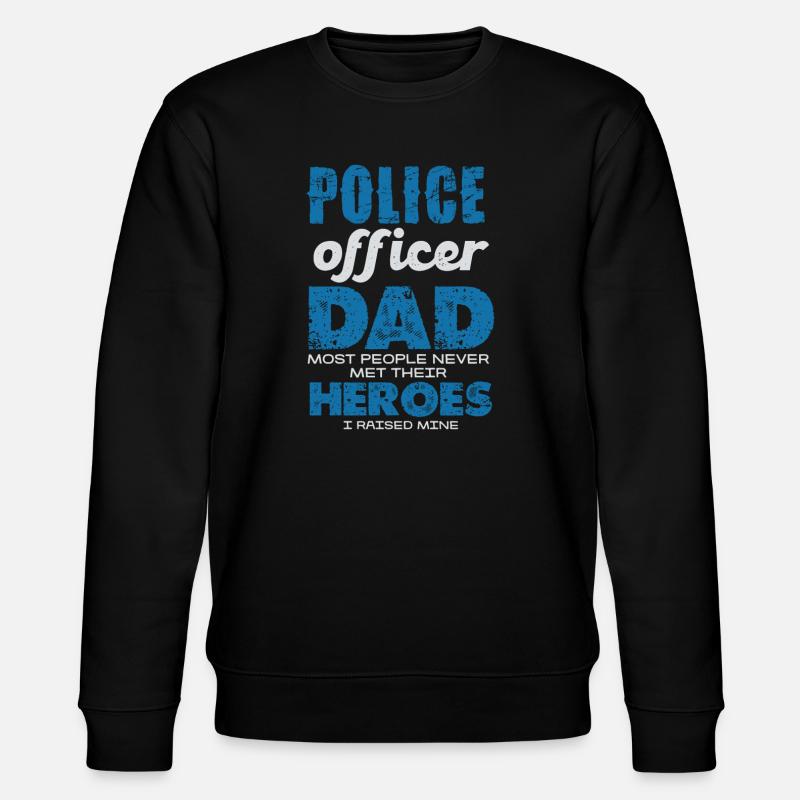 Policier papa mes héros - Sweat bio CHANGER Stanley/Stella Unisexe - noir