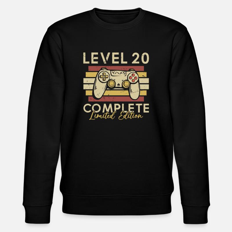 Level 20 Complete - Stanley/Stella CHANGER Unisex Organic Sweatshirt - black