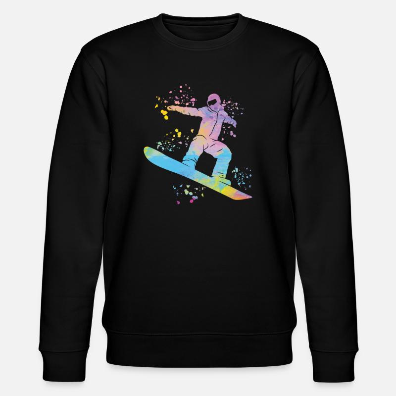 Snowboarder Snowboarding Snowboard - Stanley/Stella CHANGER Unisex Organic Sweatshirt - black