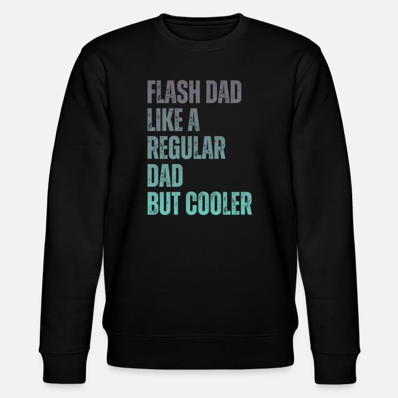 Bouldering Flash Papa Boulderer - Stanley/Stella CHANGER Unisex Organic Sweatshirt - black