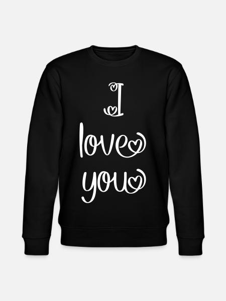I love you - Stanley/Stella CHANGER Unisex Organic Sweatshirt - black