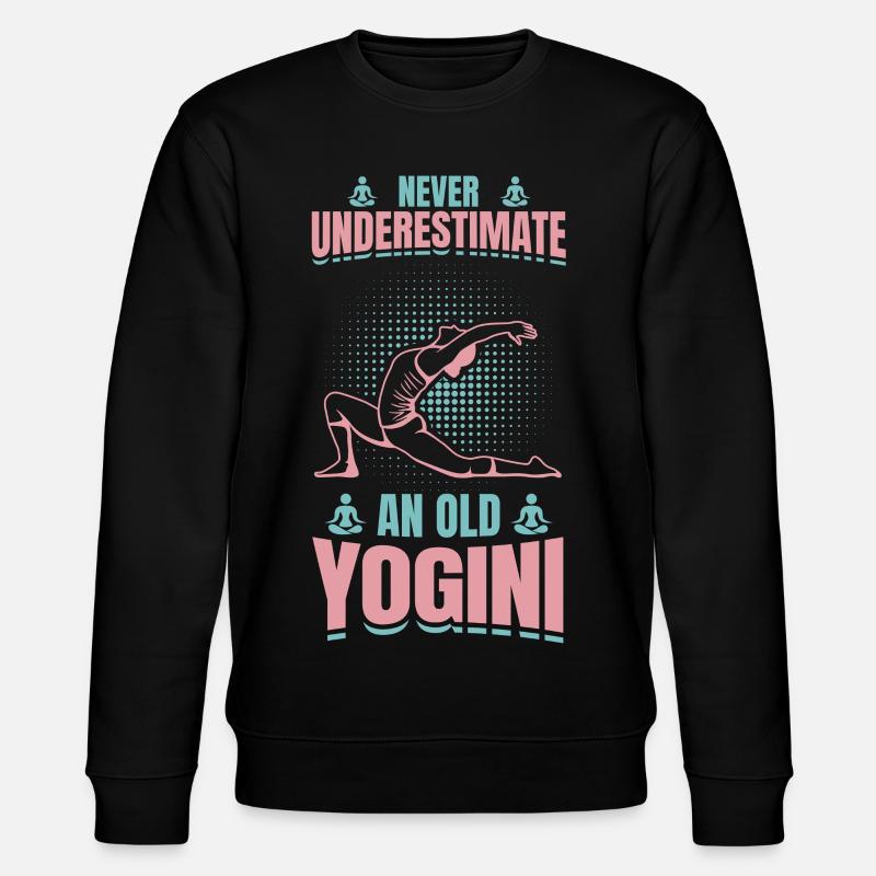 Yoga Großmutter - Stanley/Stella Unisex Bio-Sweatshirt CHANGER  - Schwarz