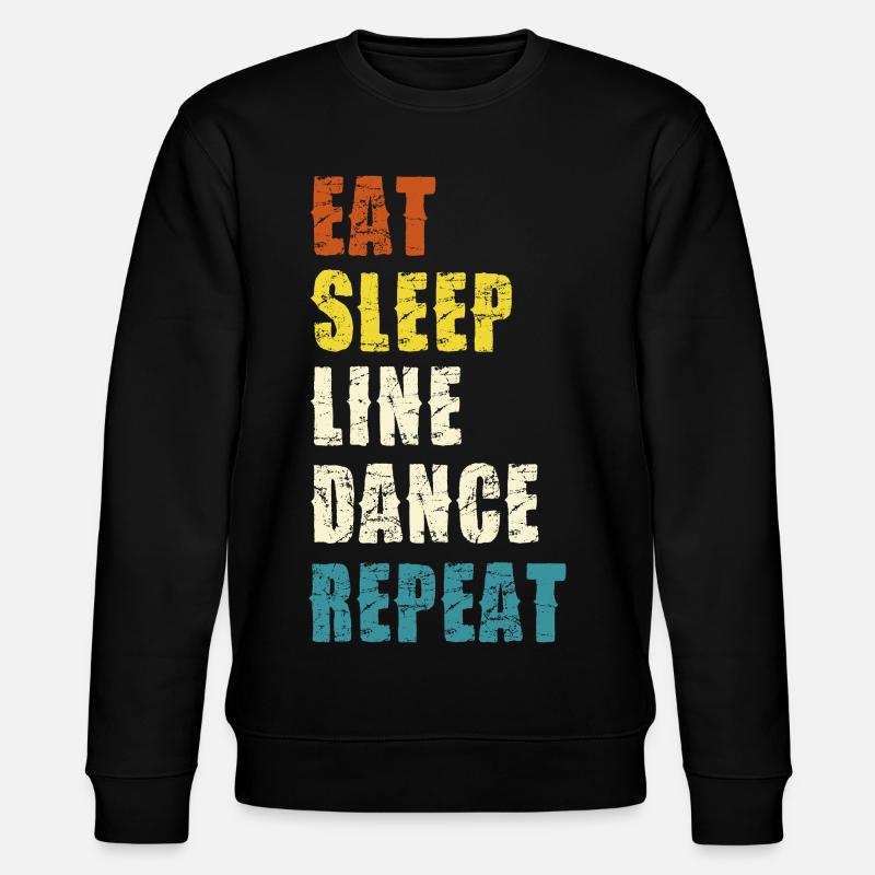 Line Dance Lebensstil Slogan - Stanley/Stella Unisex Bio-Sweatshirt CHANGER - Schwarz
