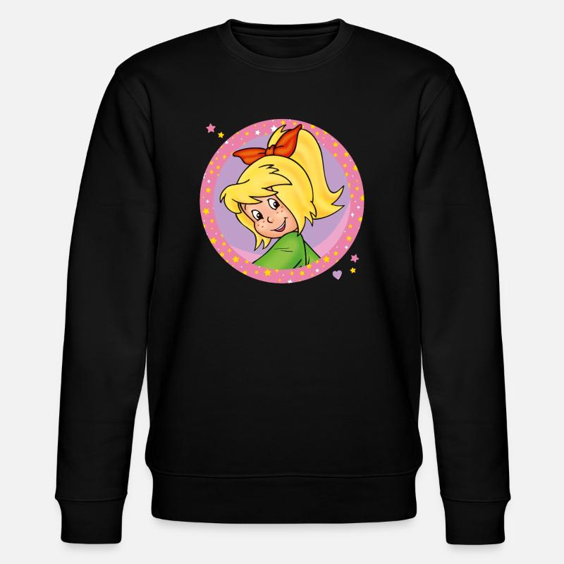 Bibi Blocksberg lächelt fröhlich - Stanley/Stella Unisex Bio-Sweatshirt CHANGER  - Schwarz