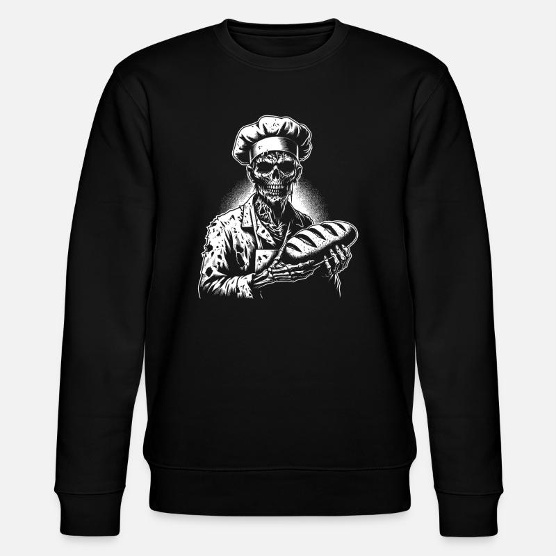 Zombie Bäcker gruseliger Bäcker - Stanley/Stella Unisex Bio-Sweatshirt CHANGER - Schwarz