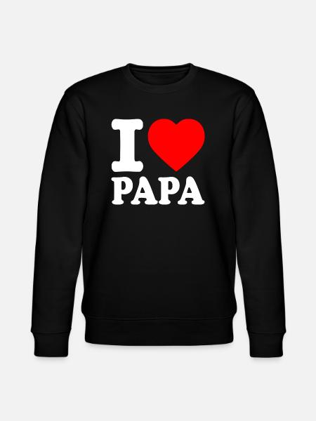 I love papa - Stanley/Stella CHANGER Unisex Organic Sweatshirt - black