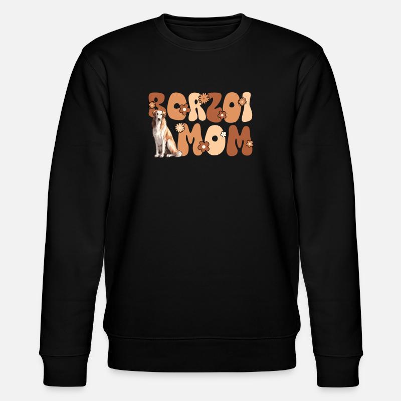 Barsoi Groovy Borzoi Mom - Stanley/Stella Unisex Bio-Sweatshirt CHANGER  - Schwarz