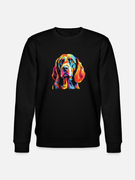 Wasserfarben Farbenfroher Harrier - Stanley/Stella Unisex Bio-Sweatshirt CHANGER - Schwarz