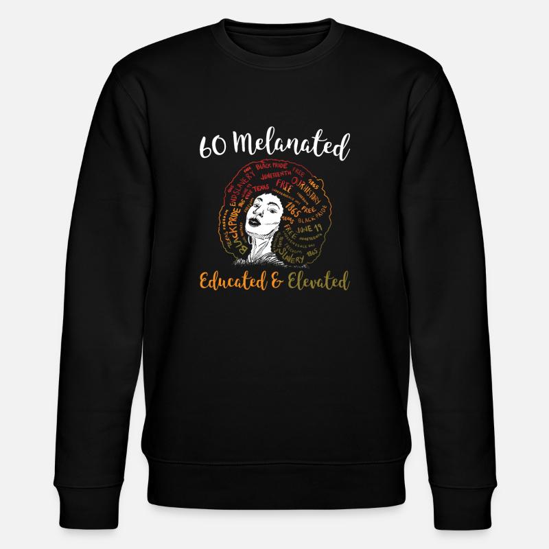 60 Hellhäutig Gebildet - Stanley/Stella Unisex Bio-Sweatshirt CHANGER  - Schwarz