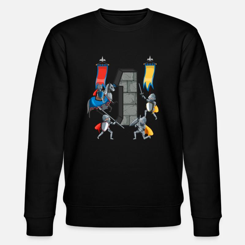 Mittelalterliche Ritter Mittelalter Geschichte - Stanley/Stella Unisex Bio-Sweatshirt CHANGER  - Schwarz