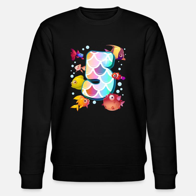 5e anniversaire | Rainbow Fish Anniversaire | - Sweat bio CHANGER Stanley/Stella Unisexe - noir