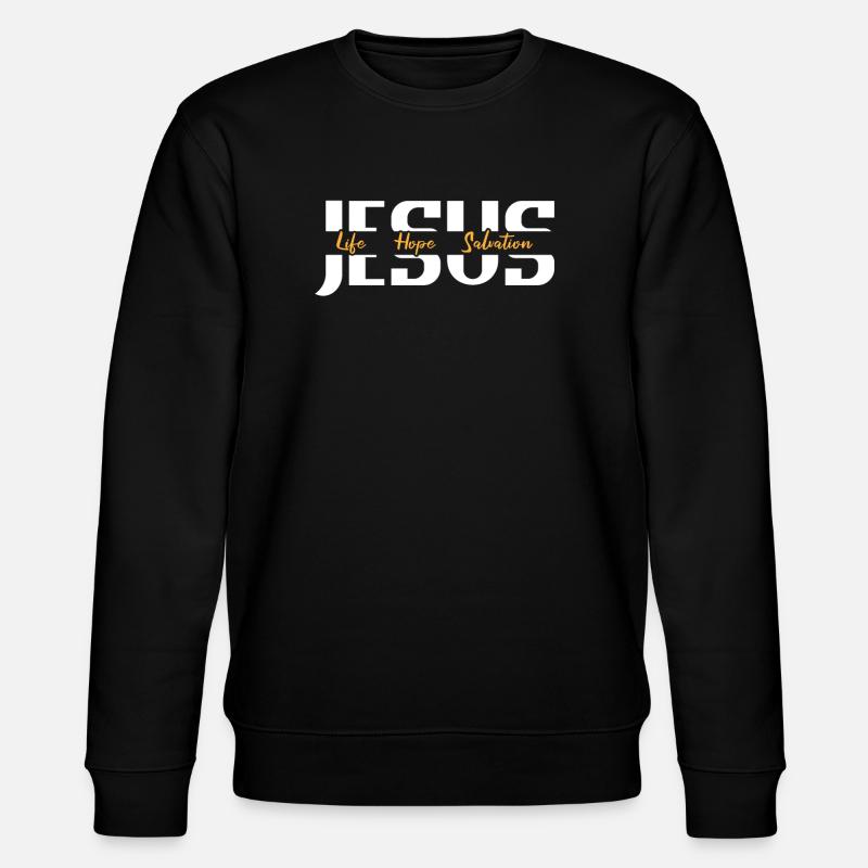 Jésus Vie Espérance Salut Chrétien - Sweat bio CHANGER Stanley/Stella Unisexe - noir