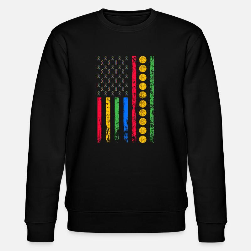 Drapeau sportif américain - Sweat bio CHANGER Stanley/Stella Unisexe - noir