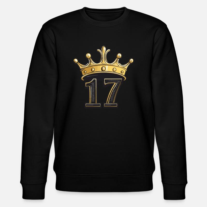 17 Zahl Krone - Stanley/Stella Unisex Bio-Sweatshirt CHANGER  - Schwarz