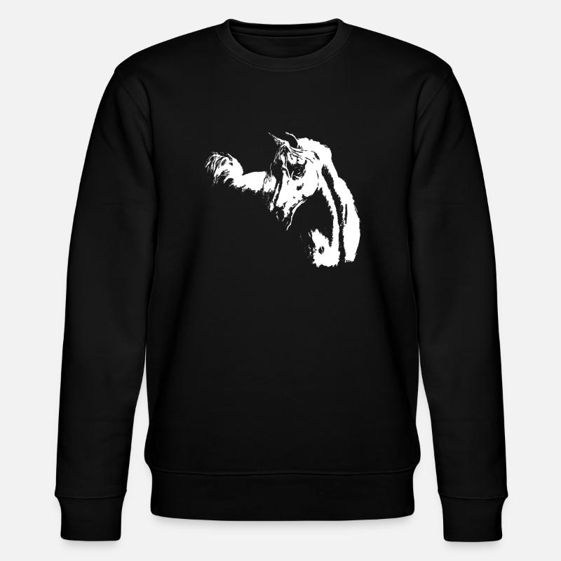 arabisches Pferd - Stanley/Stella Unisex Bio-Sweatshirt CHANGER  - Schwarz