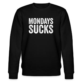 Les lundis sont stupides – Drôle de design pour manchon du matin - Sweat bio CHANGER Stanley/Stella Unisexe - noir - Devant - Nik (191cm) & Marisol (170cm)