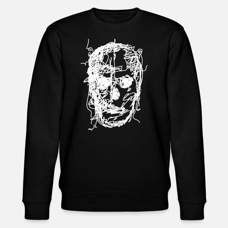 Skull Drawing - Stanley/Stella CHANGER Unisex Organic Sweatshirt - black