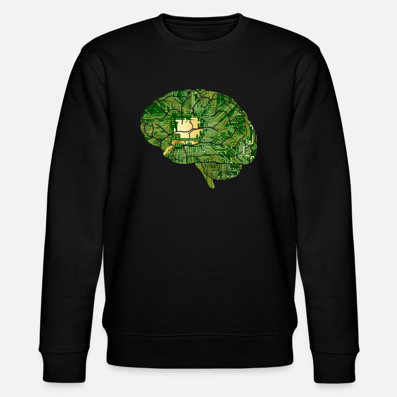 les circuits du cerveau, l'électronique - Sweat bio CHANGER Stanley/Stella Unisexe - noir