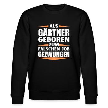 Gärtner im falschen Job gelandet - Stanley/Stella Unisex Bio-Sweatshirt CHANGER  - Schwarz - Vorne - Nik (191cm) & Marisol (170cm)