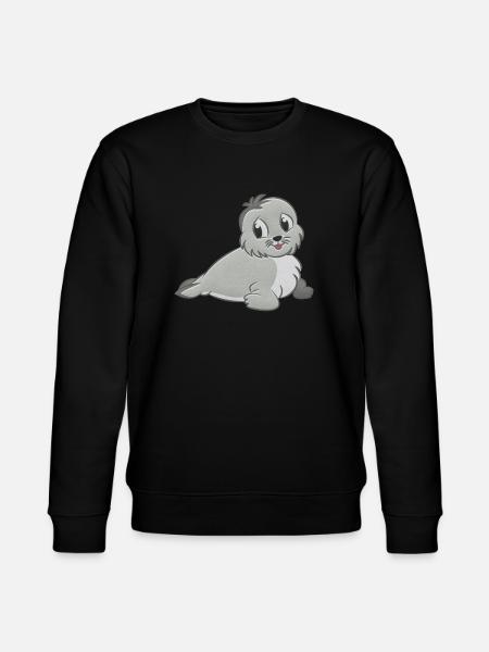 Seal stuffed animal - Stanley/Stella CHANGER Unisex Organic Sweatshirt - black