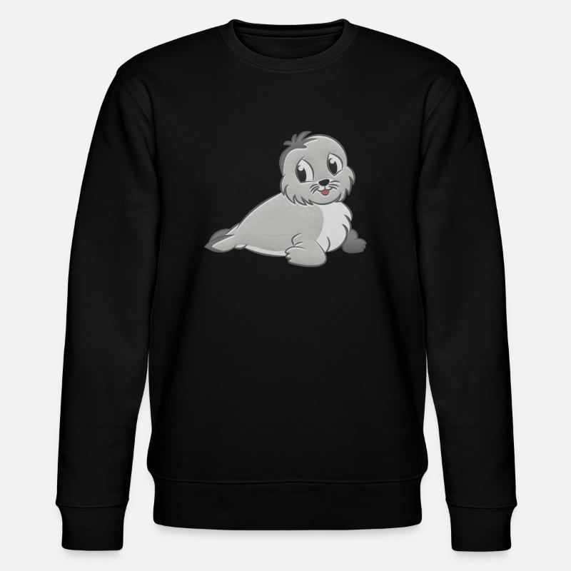 Robbe Plüschtier - Stanley/Stella Unisex Bio-Sweatshirt CHANGER  - Schwarz