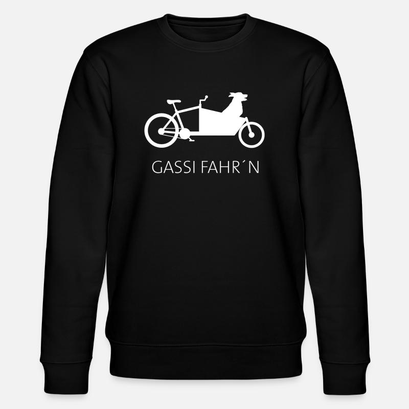 Lastenfahrrad Gassi Hund - Stanley/Stella Unisex Bio-Sweatshirt CHANGER  - Schwarz