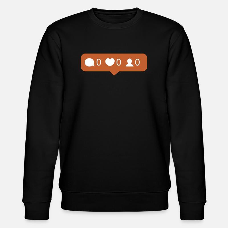 Instagram Hjerte - Stanley/Stella økologisk unisex-sweatshirt CHANGER - sort