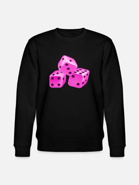 Dice pink - Stanley/Stella CHANGER Unisex Organic Sweatshirt - black