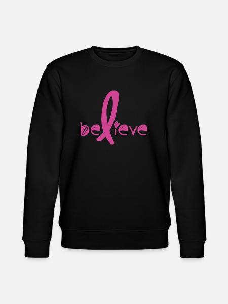Believe Cancer Fight - Stanley/Stella CHANGER Unisex Organic Sweatshirt - black